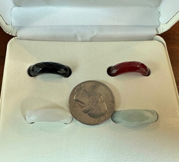 Colored Jade Rings Set - Size 7 - image 6