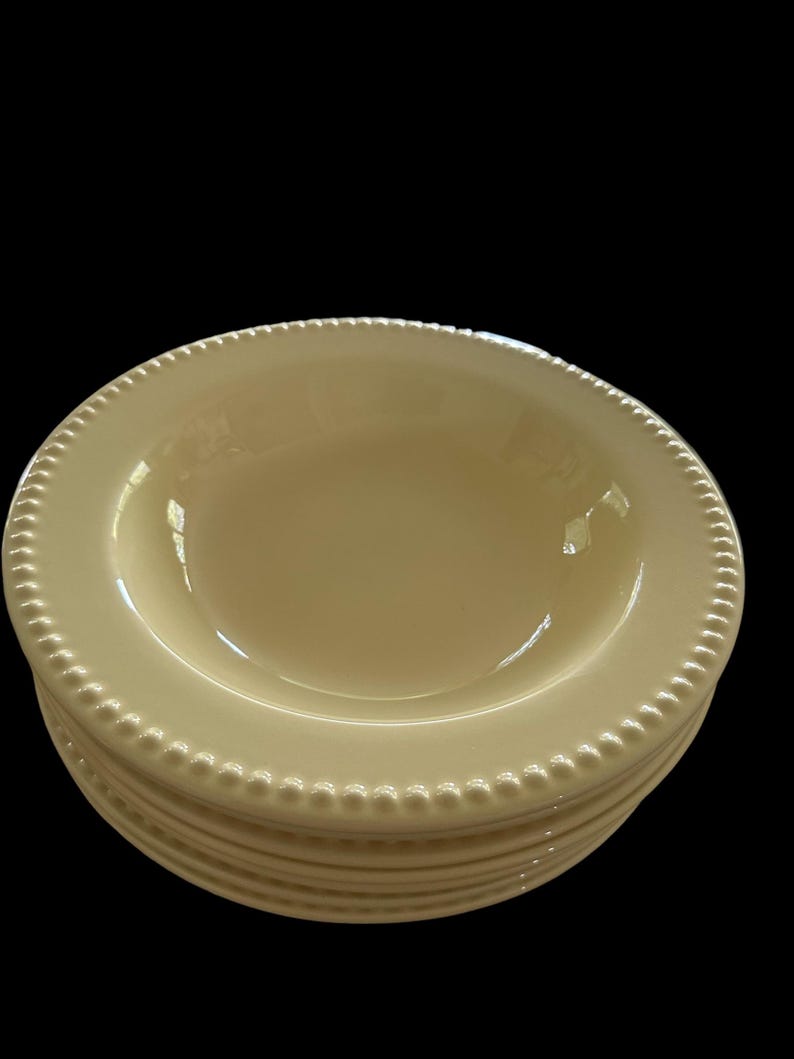 Emma Yellow Large Rim Soup/pasta Bowl Pottery Barn Etsy Canada
