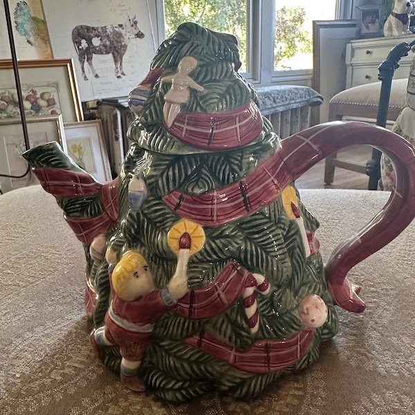 Christmas Teapots Etsy