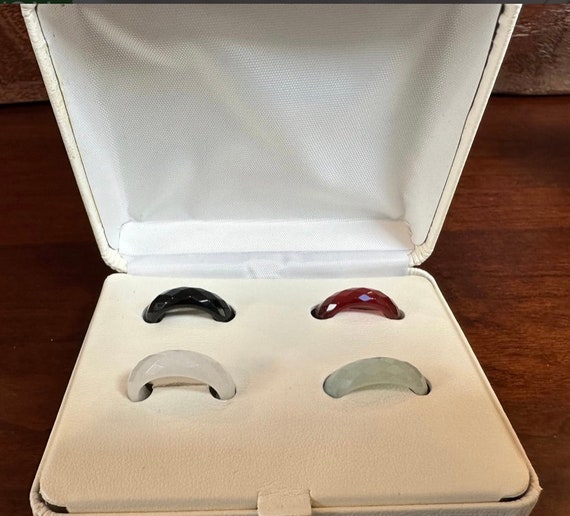 Colored Jade Rings Set - Size 7 - image 5