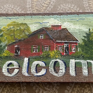Welcome Sign hand painted
