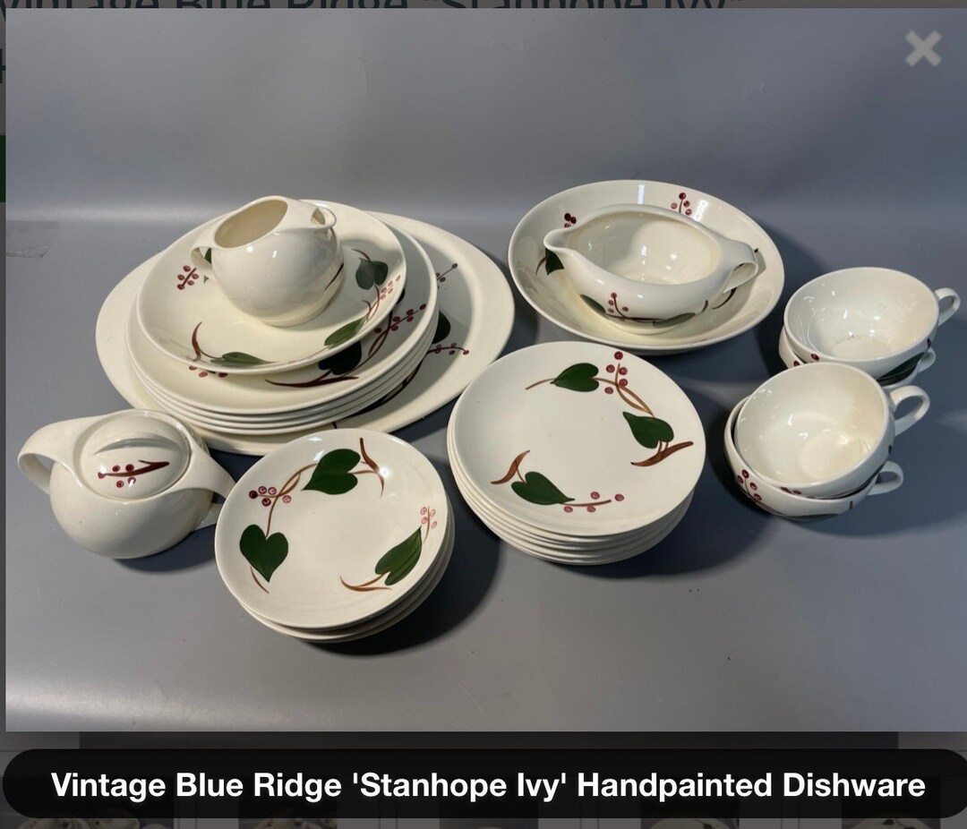 Blue Ridge Pottery Including Completer Set. Service for 4 - Etsy