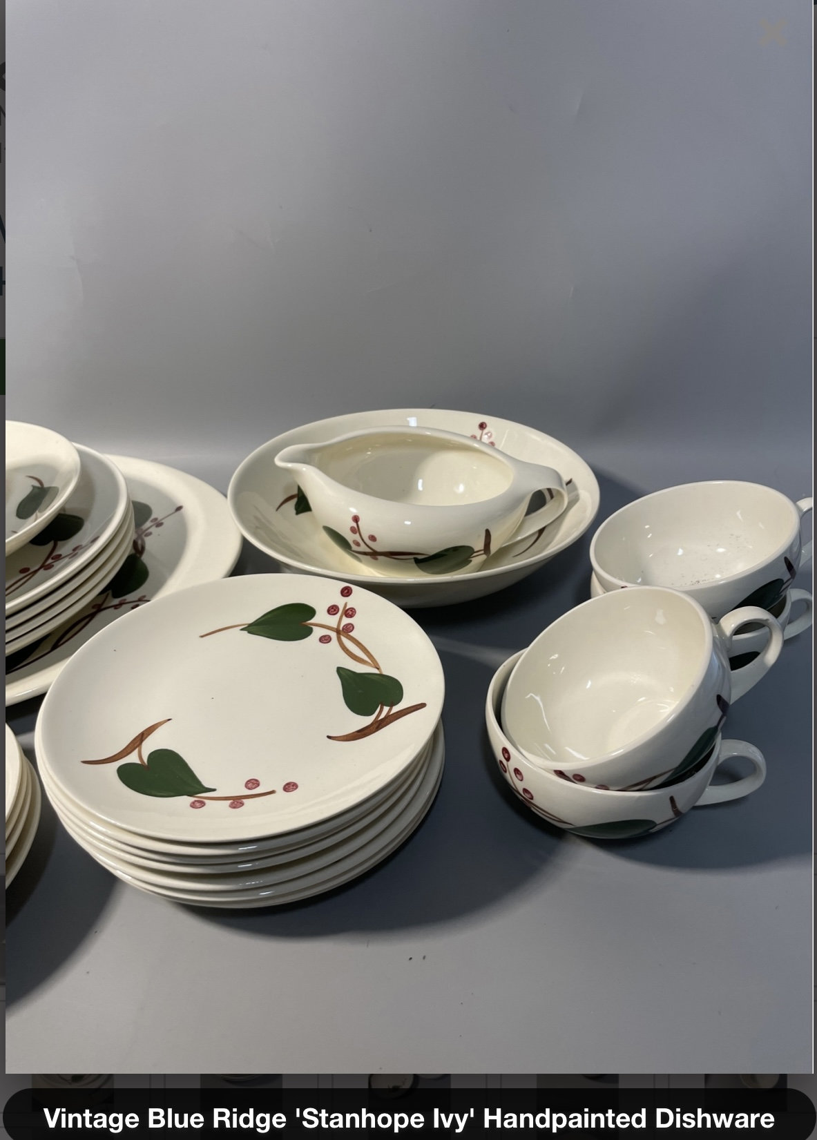 Blue Ridge Pottery Including Completer Set. Service for 4 - Etsy