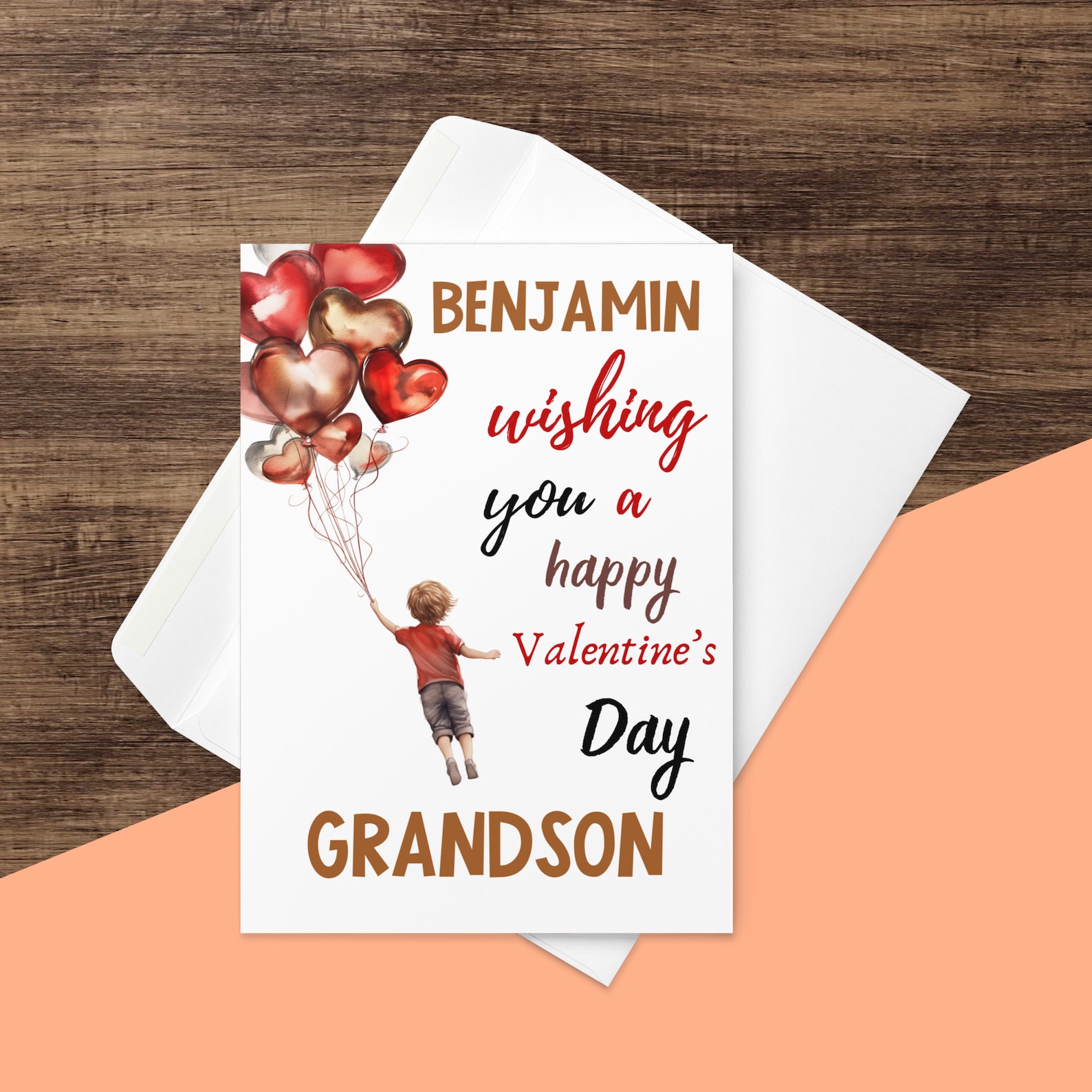 Valentine's Day Card for Grandson, Wishing You A Happy Valentines Day