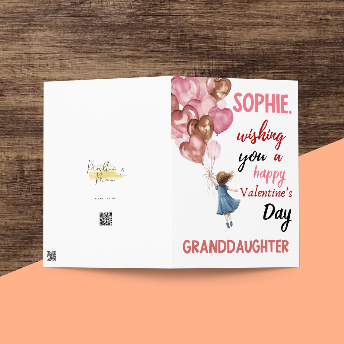 Valentine's Day Card for Granddaughter, Wishing You A Happy Valentines ...
