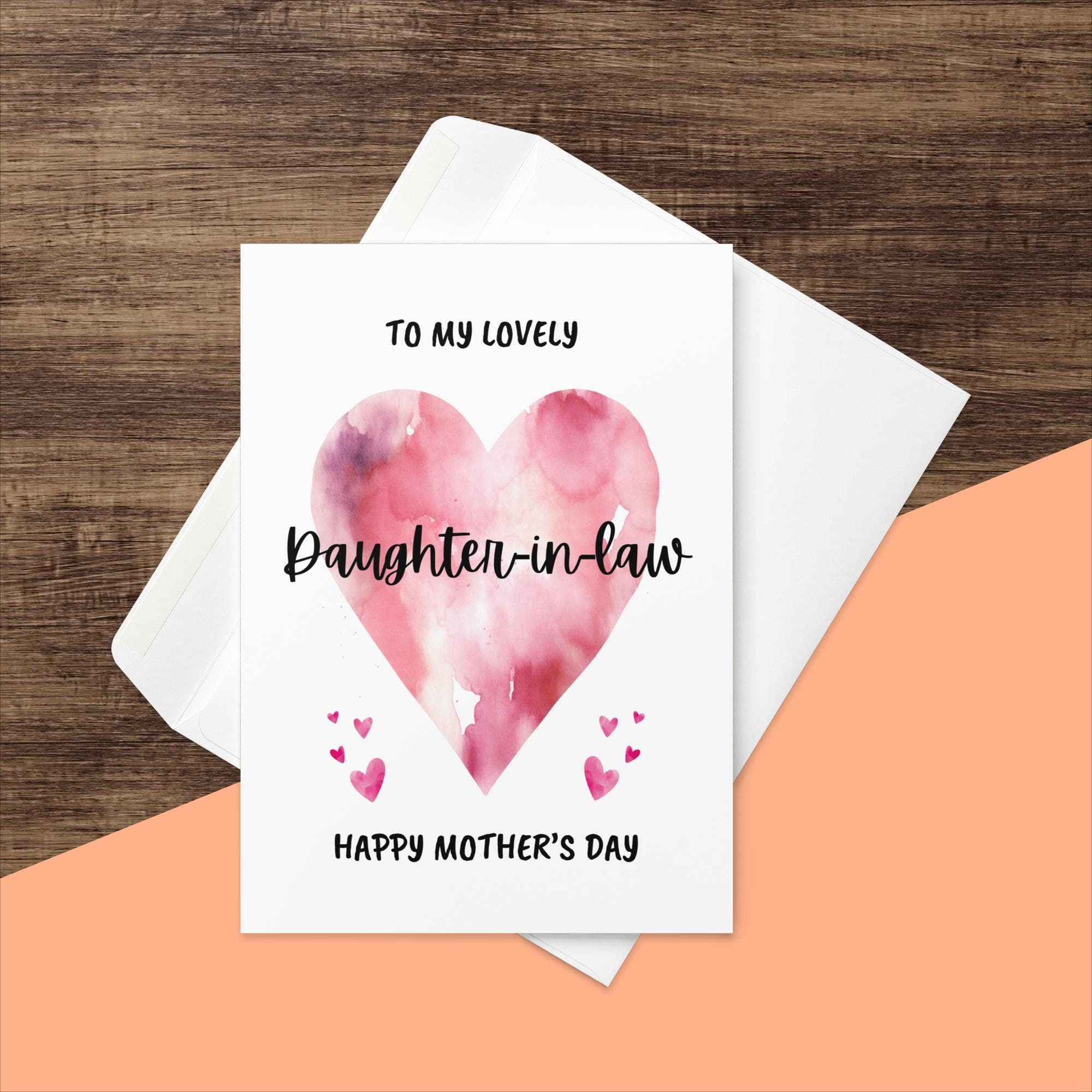 Mothers Day Card for Daughterinlaw, Daughterinlaw Mothers Day Card, Happy
