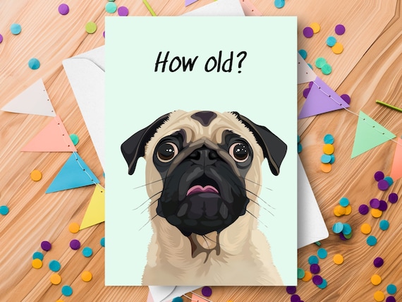 BIGLIETTO DI COMPLEANNO cane cucciolo personalizzato qualsiasi dicitura