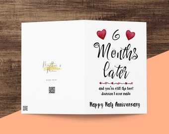 6 Month Anniversary Gift for Boyfriend 6 Month Anniversary Card for  Girlfriend Dating Anniversary Six Month Anniversary Gifts Cute -   Finland