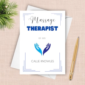 Carte de diplôme de massothérapeute, carte de félicitations personnalisée pour masseuse 2025, cadeau de massothérapeute, certification d'examen de licence