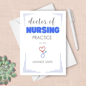 DNP Graduation Card, 2024  Personalized Congratulations Card For Doctor Of Nursing Practice, Doctorate Nursing School Graduation