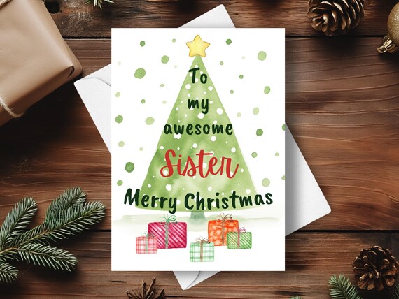 Second Ave Biglietto Di Auguri Natalizio 'Merry Sprouts' - Formato 210x148mm, Carta Di Lino Premium Con Busta