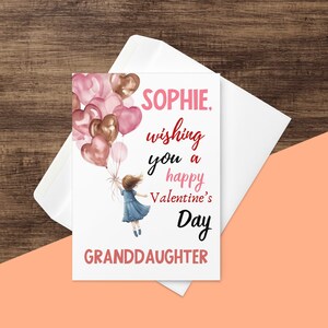 Valentine's Day Card for Granddaughter, Wishing You A Happy Valentines ...