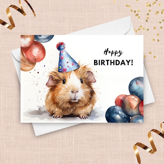 Old English Co. Aquarel cavia koppelkaart - schattige cavia-kaart voor huisdiereigenaren verjaardag - schattige jubileumkaart voor man, vrouw, vriend, vriendin | blanco binnenkant