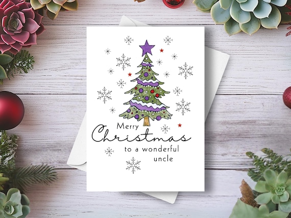 Biglietto di Natale per amici speciali, albero