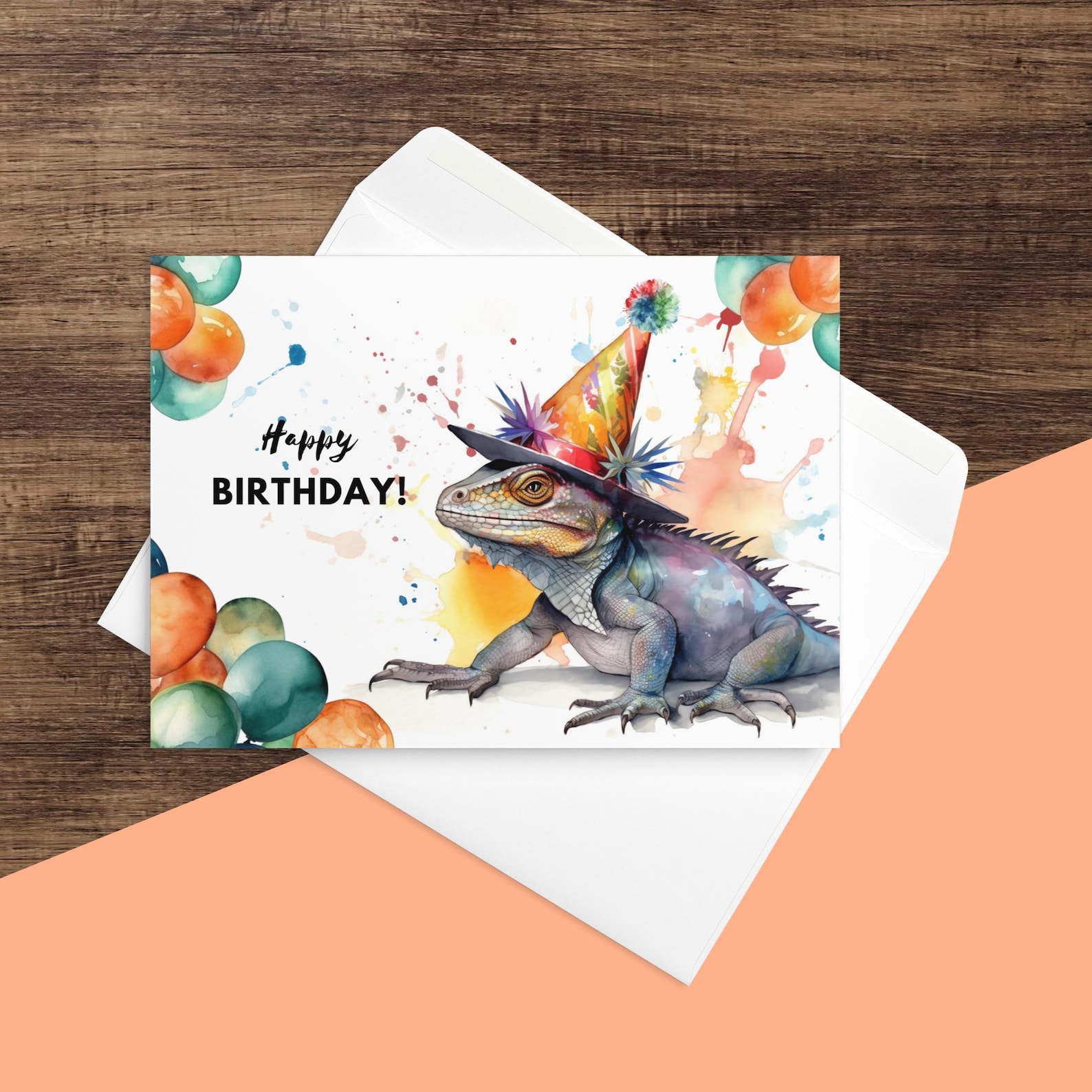 iguana-birthday-card-with-party-hat-happy-birthday-colorful-lizard