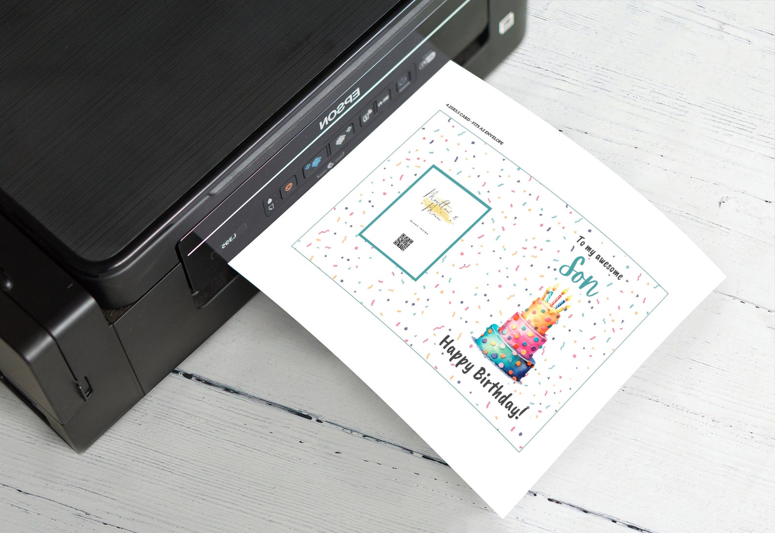 Printable Birthday Card for Son, Instant Digital Download Print at Home ...