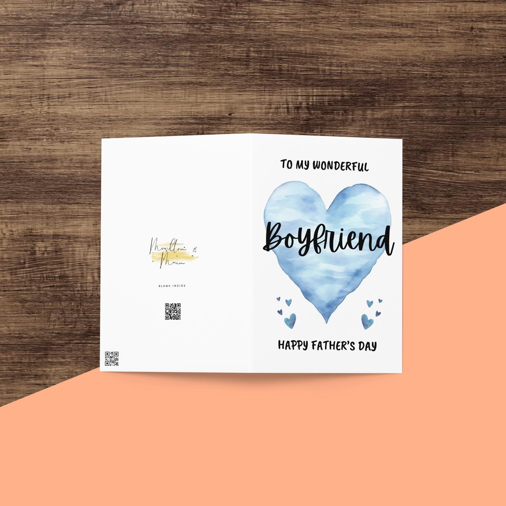Fathers Day Card for Boyfriend Happy Fathers Day Card From - Etsy