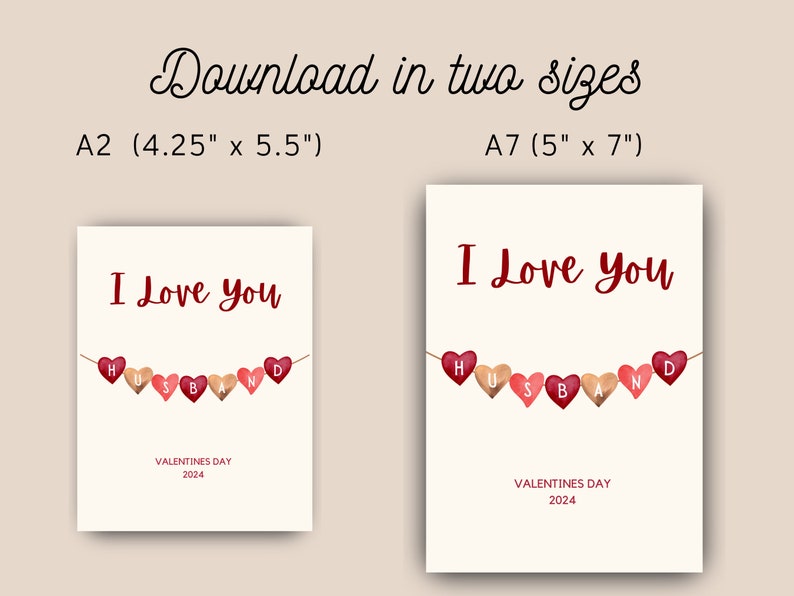 Printable Husband Valentine Card Instant Download Print At Home Card Valentines Day 2024