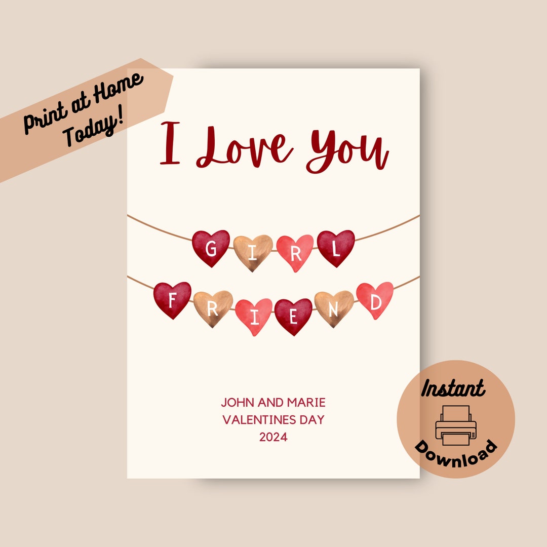 Printable Girlfriend Valentine Card, Instant Download, Print at Home Card, Valentines Day 2024, Watercolor Hearts, Valentine's Day Card - Etsy printable-girlfriend-valentine-card-instant-download-print-at-home-card-valentines-day-2024-watercolor-hearts-valentine-s-day-card-etsy