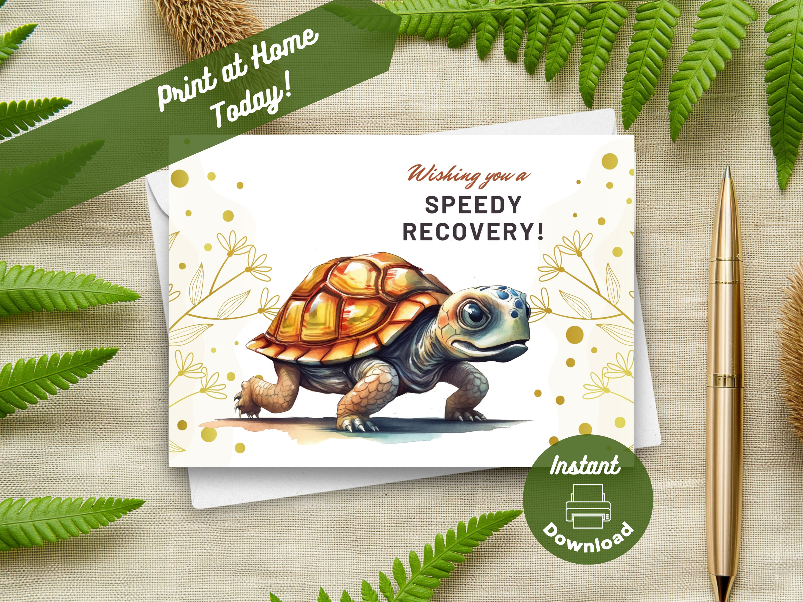 Printable Surgery Recovery Card, Instant Digital Download Print at Home ...