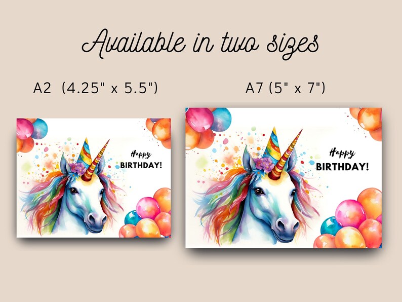 Rainbow Unicorn Birthday Card With Party Hat Unicorn Birthday - Etsy
