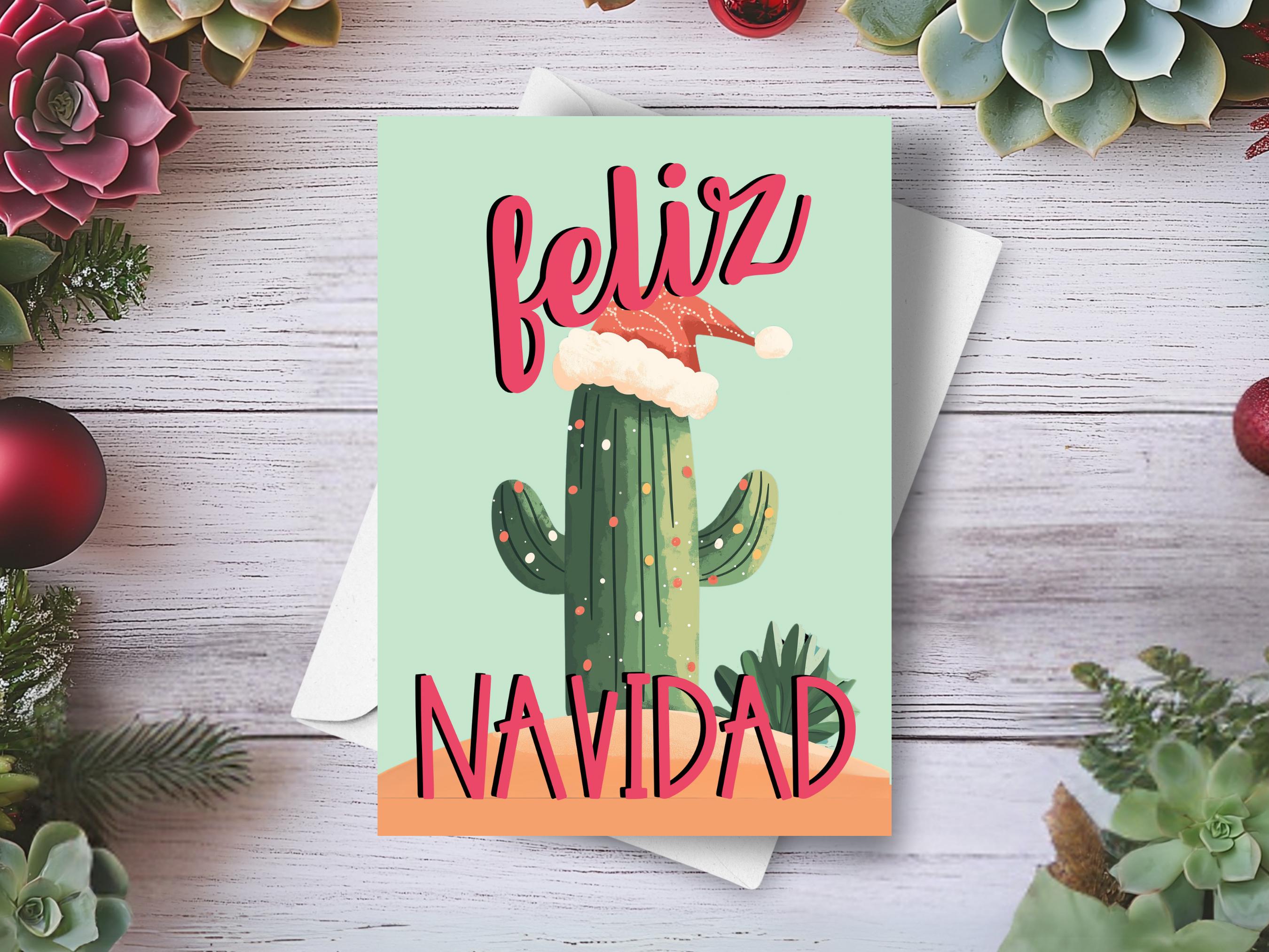 Cactus xmas card - Etsy.de