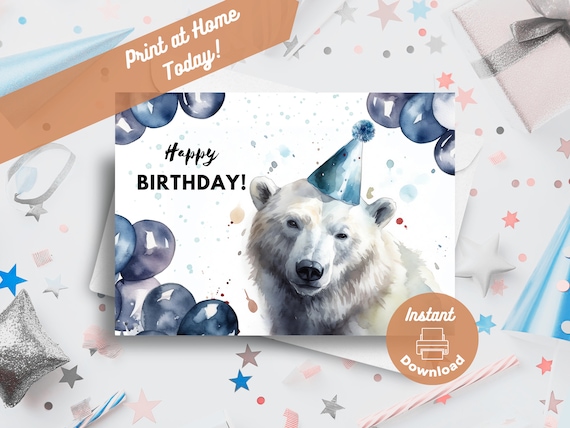 Carte De Vœux Anniversaire "Désolé Pour Le Retard" - Design Ours Mignon - Rose - Envoi Gratuit