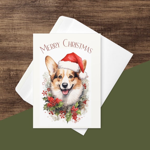 Orecchini Pendenti Corgi Natale Con Cappello Babbo Natale - Gioielli Divertenti Per Amanti Cani