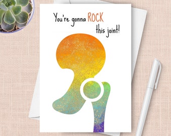 Hip Surgery Card, Funny Hip Replacement Get Well Soon Card, You'Re Gonna Rock This Joint