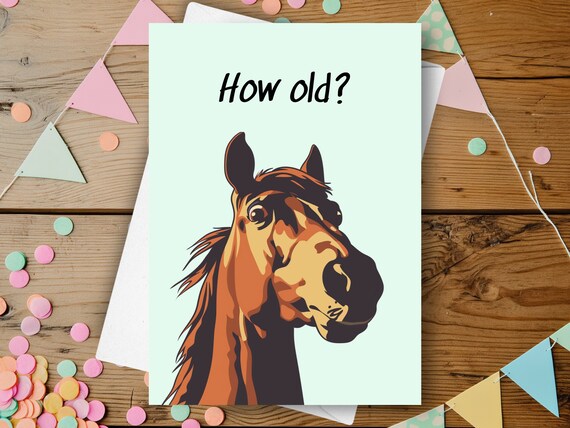 Biglietto D'auguri Cavallo Cavalla E Puledro Cavallo A