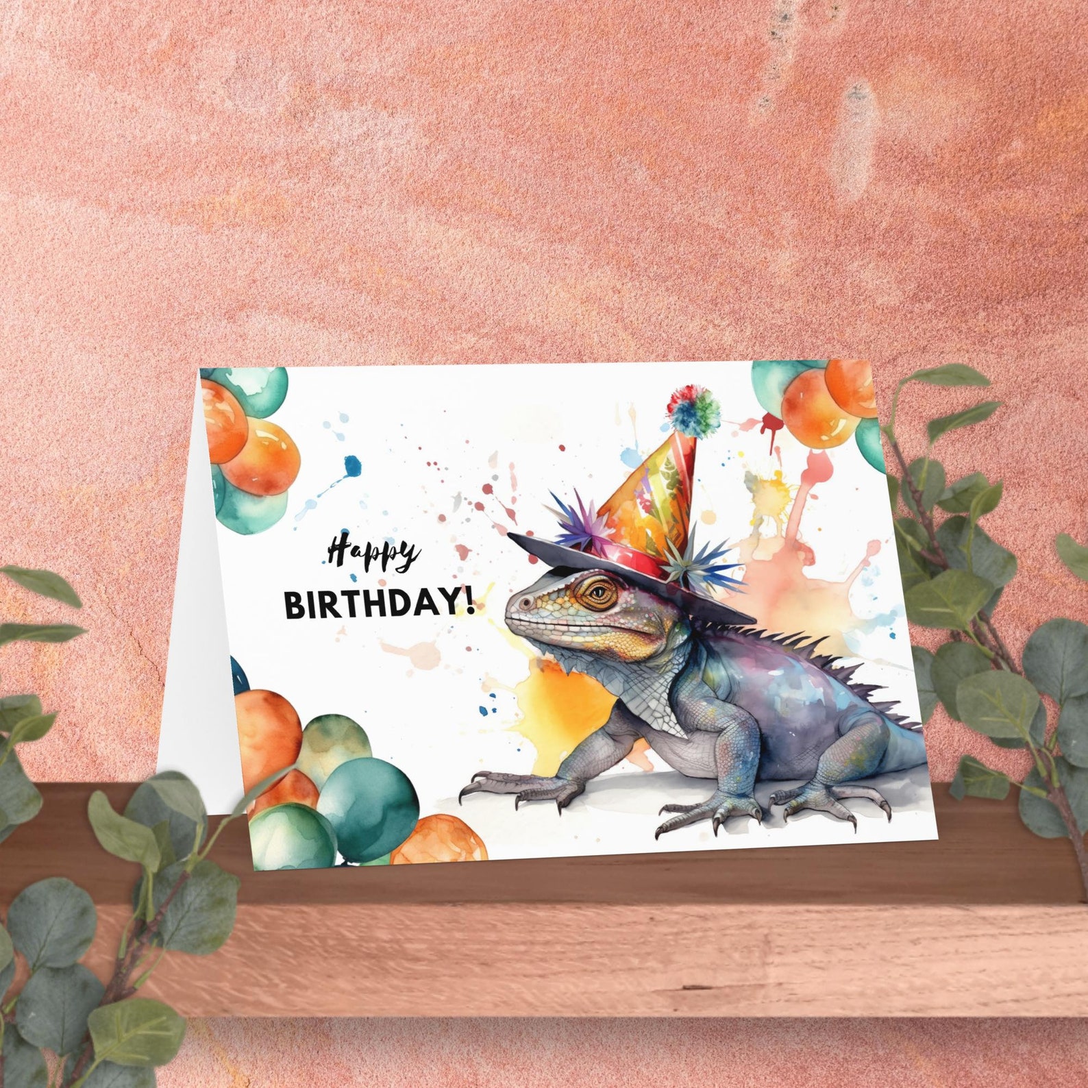 iguana-birthday-card-with-party-hat-happy-birthday-colorful-lizard