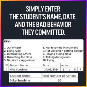 Editable Behavior Tracker Log: Automatic Calculation (google Sheets) - Etsy