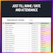 Smart Attendance Tracker | Digital Attendance Log | Editable Google ...