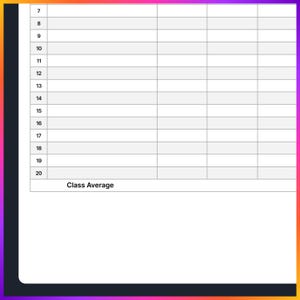 Exit Ticket Gradebook - Printable Templates for Classes of 25, 20, and