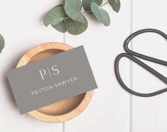 Visitenkarten Vorlage | Druckbar | Bearbeitbare Karte | Blanko-Vorlage | DIY Visitenkarten | Sofort Download | Canva | Minimalistisch | BC005