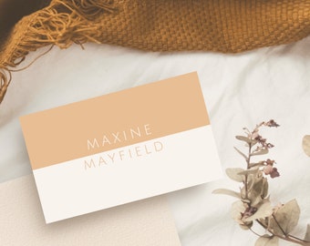 Visitenkarten Vorlage | Druckbar | Bearbeitbare Karte | Blanko-Vorlage | DIY Visitenkarten | Sofort Download | Canva | Minimal Boho | BC003