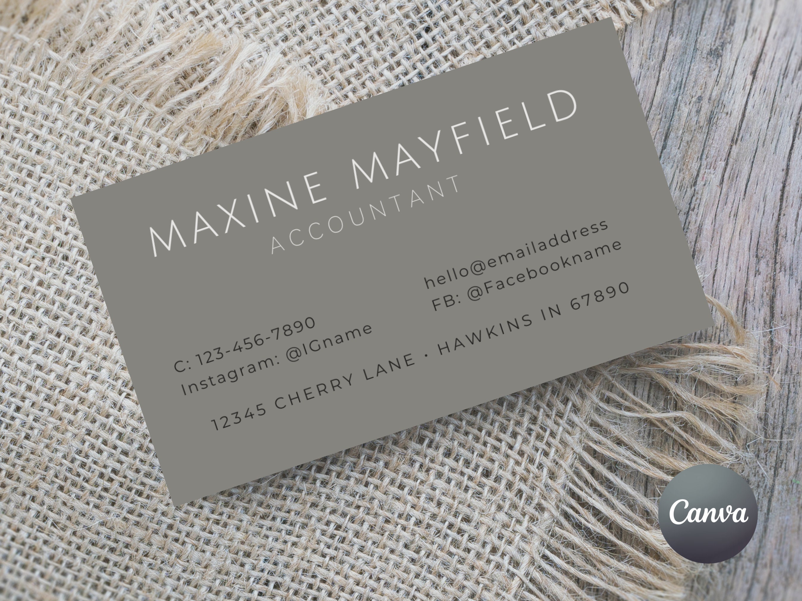 Business Card Template Printable Editable Card Blank Template DIY ...
