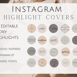 Instagram Highlight-omslag | Estetiska neutrala highlight-knappar | Minimalistiska highlight-ikoner | Inlägg på sociala medier | Ikoner för Ig Stories