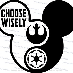Wählen Sie mit Bedacht Mickey SVG, PNG, Jpg, dxf