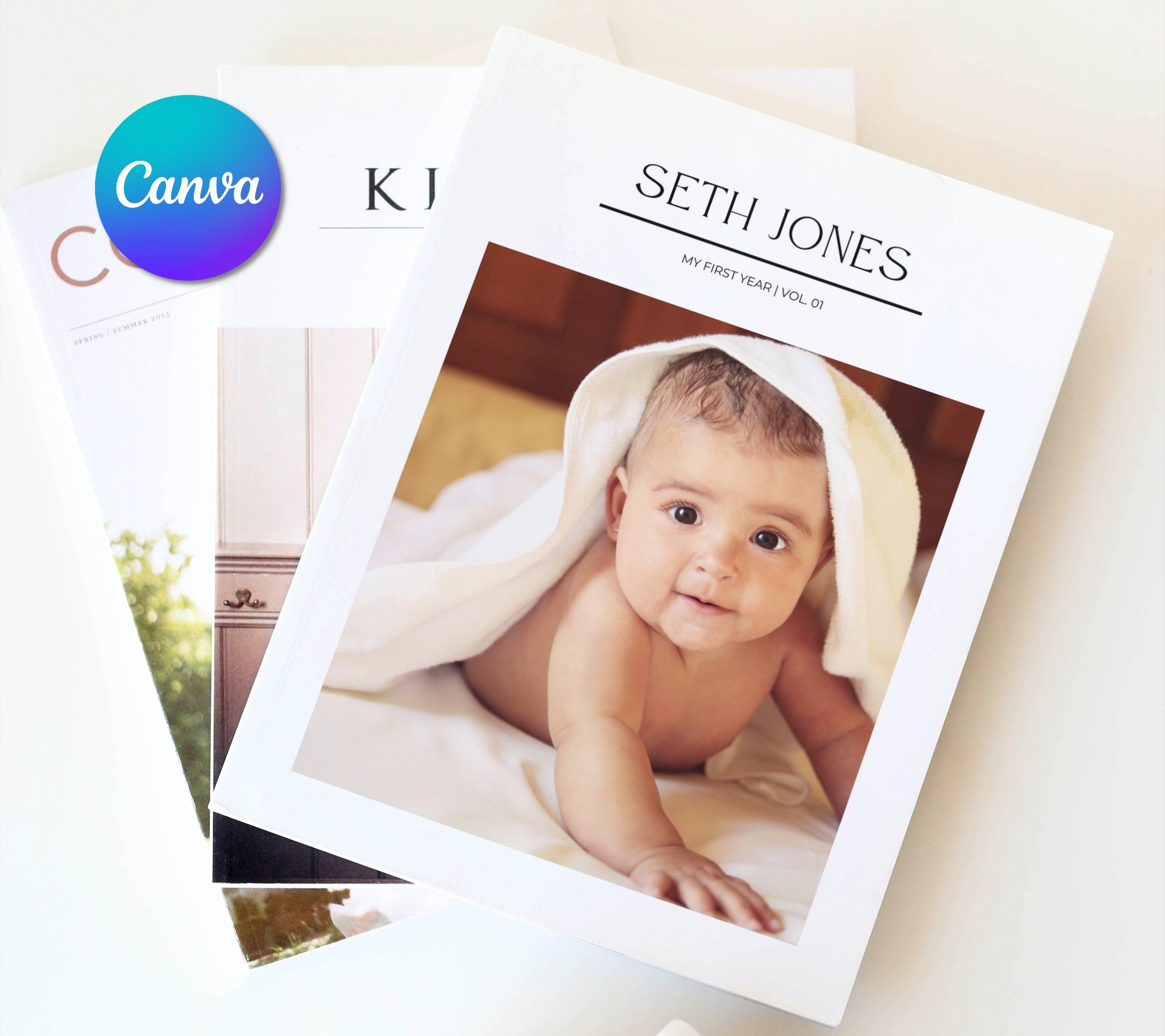 Baby Album Template for Photographers Baby Photo Book Template Photography  Album Template for Photoshop Newborn Baby Album 