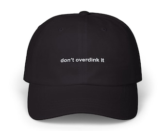 Don't Overdink It Embroidered Pickleball Dad Hat, Funny Pun Pickle Ball Cap Birthday Present, Tournament Player Gift, Country Club Gym Merch