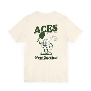 Aces Pickleball Club Unisex Retro Cartoon T-Shirt, Animated Vintage Pickle Ball Pun Graphic Tee Merch, Funny Illustration Gender Neutral Top