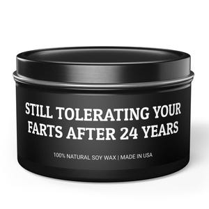 24 Year Anniversary Gifts for Husband, Funny Husband Anniversary Gifts, Twenty-Fourth Year Anniversary Candle, 24th Anniversary Gift for Him