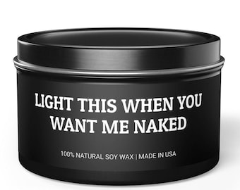 intimate Gift for Husband – Funny Valentine’s Candle – Flirty Humor for Him
