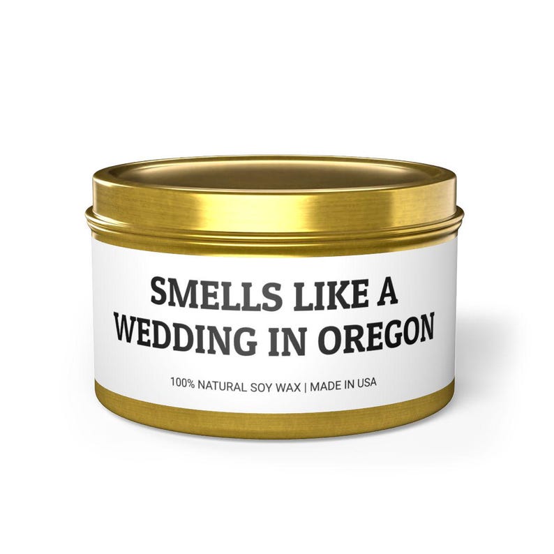 Smells Like A Wedding in Oregon, Wedding Party, Oregon Wedding Trip, Bridal Shower Party, Wedding Gift, Candle Wedding Favors