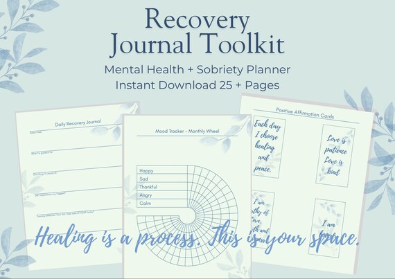 Recovery Journal Toolkit – Printable Mental Health & Sobriety Planner