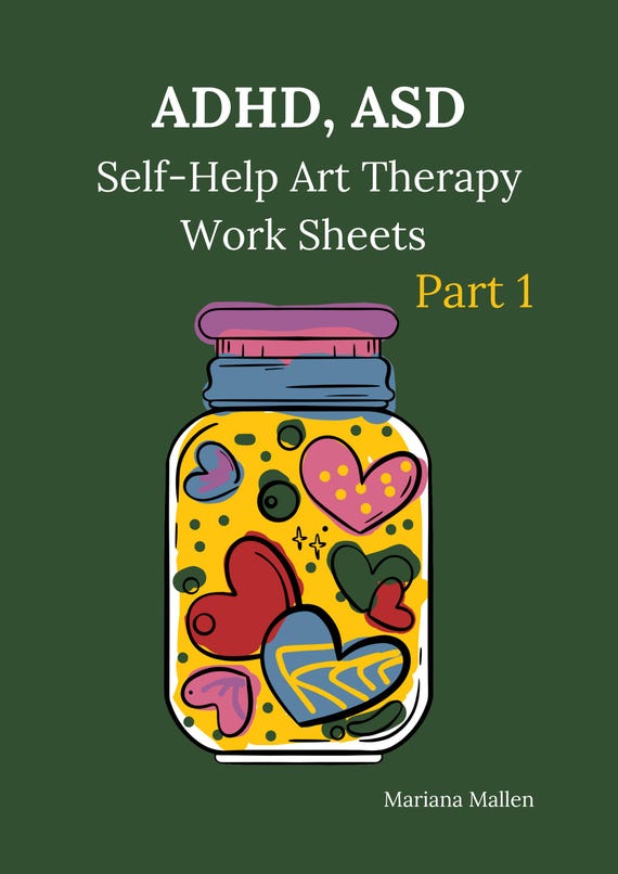 Part 1 | ADHD, ASD Art Therapy Worksheets