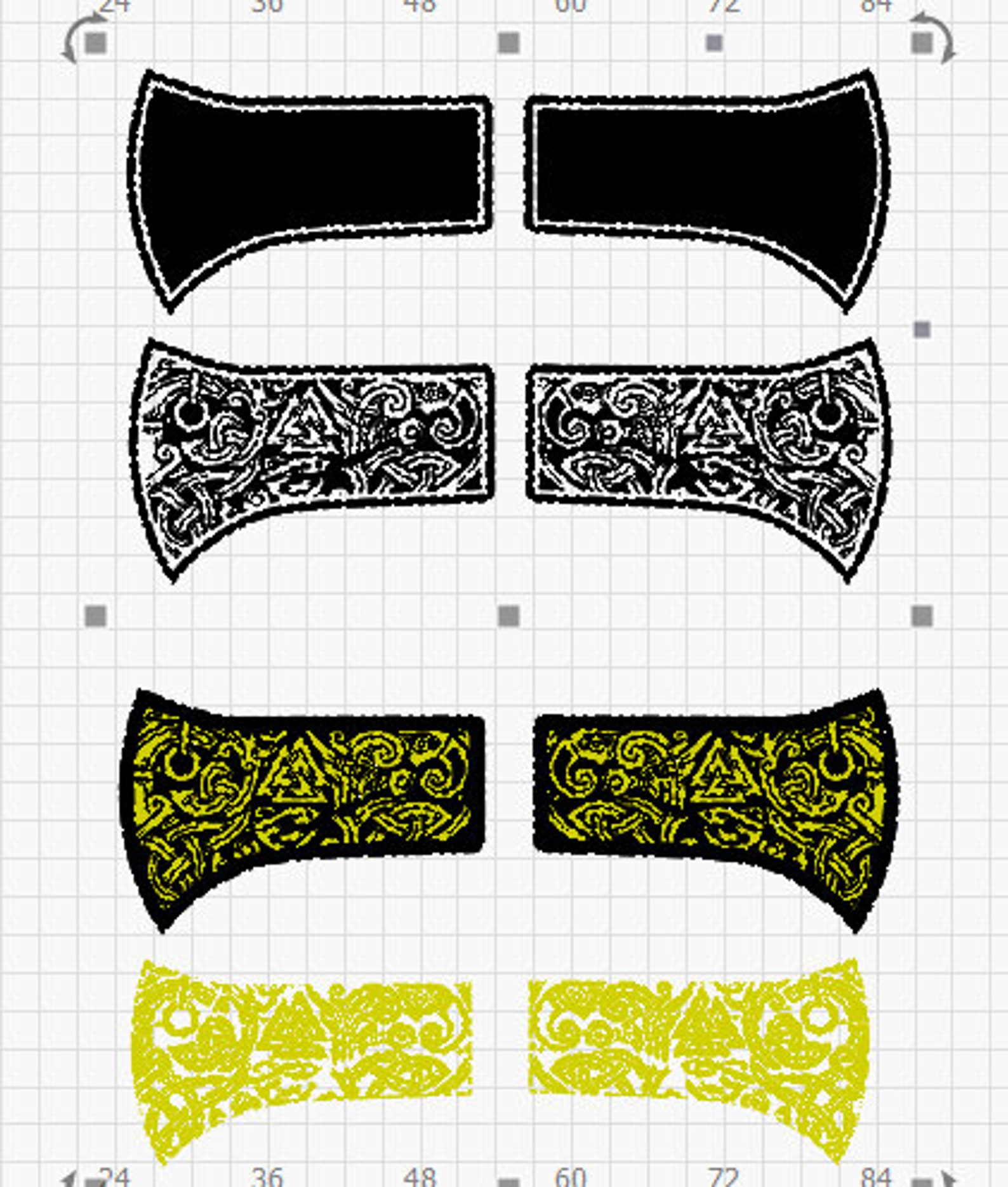 Viking Axe Design Template Ezcad 2 and Lightburn Ready - Etsy