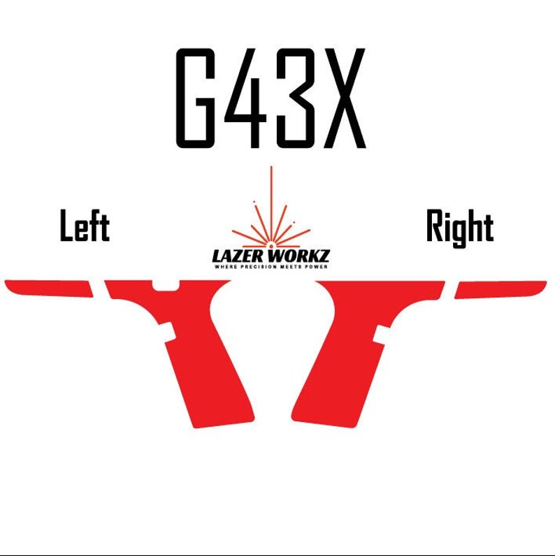 Lightburnready Glock 43x Blank Template Etsy