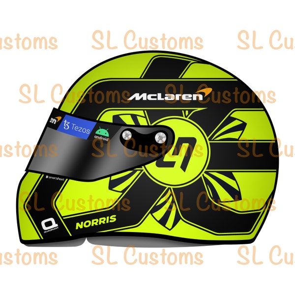 F1 Driver Lando Norris' 2023 Season Helmet Sticker